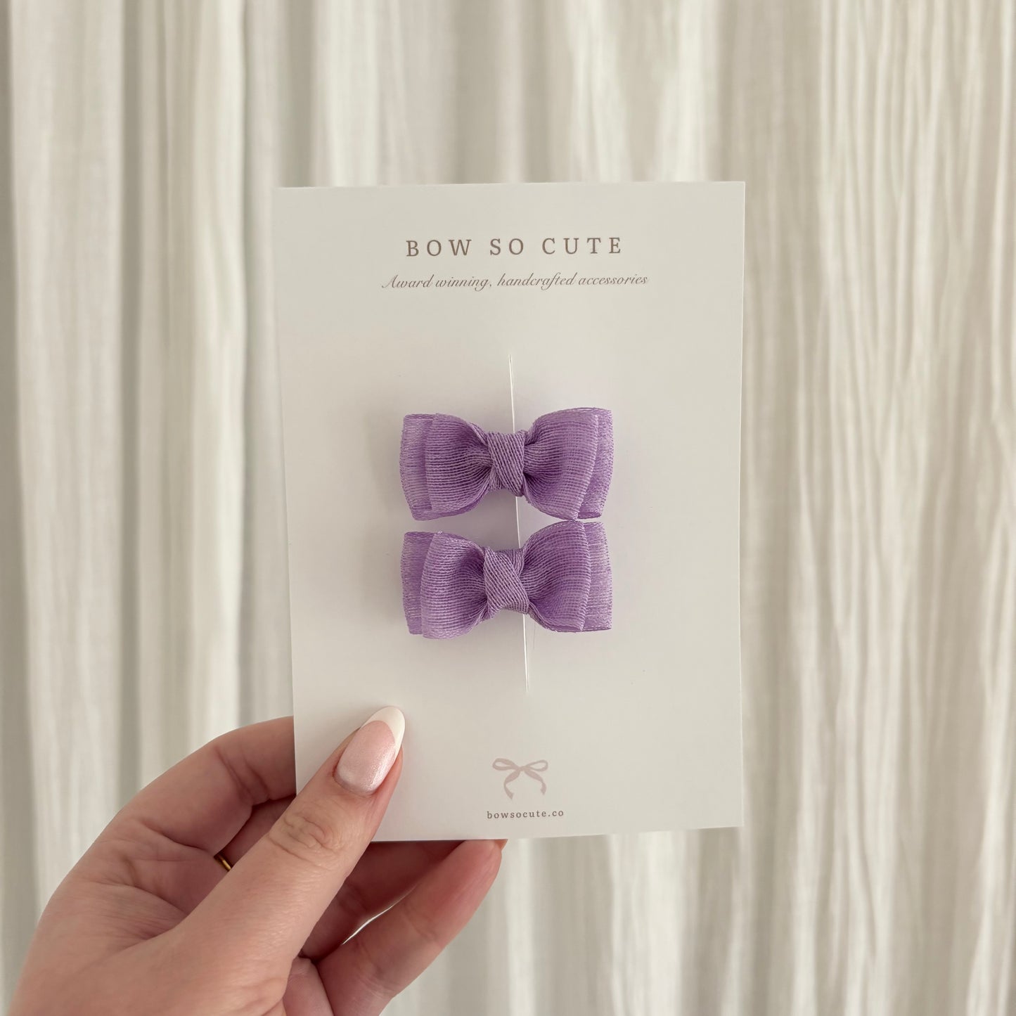 Petite Pigtail Bows | Lavender