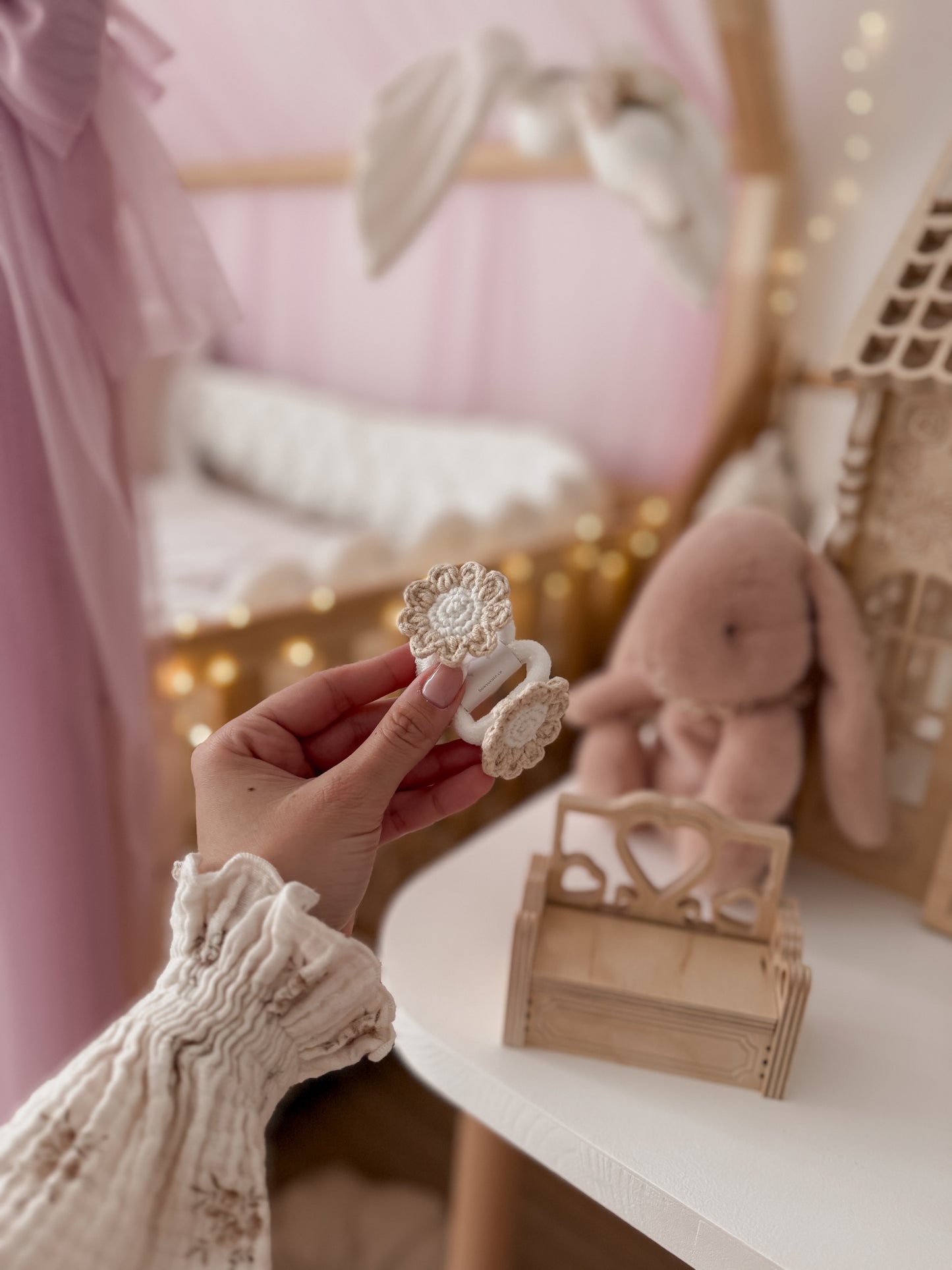 Dahlia Crochet Bobbles | Latte (2pk)