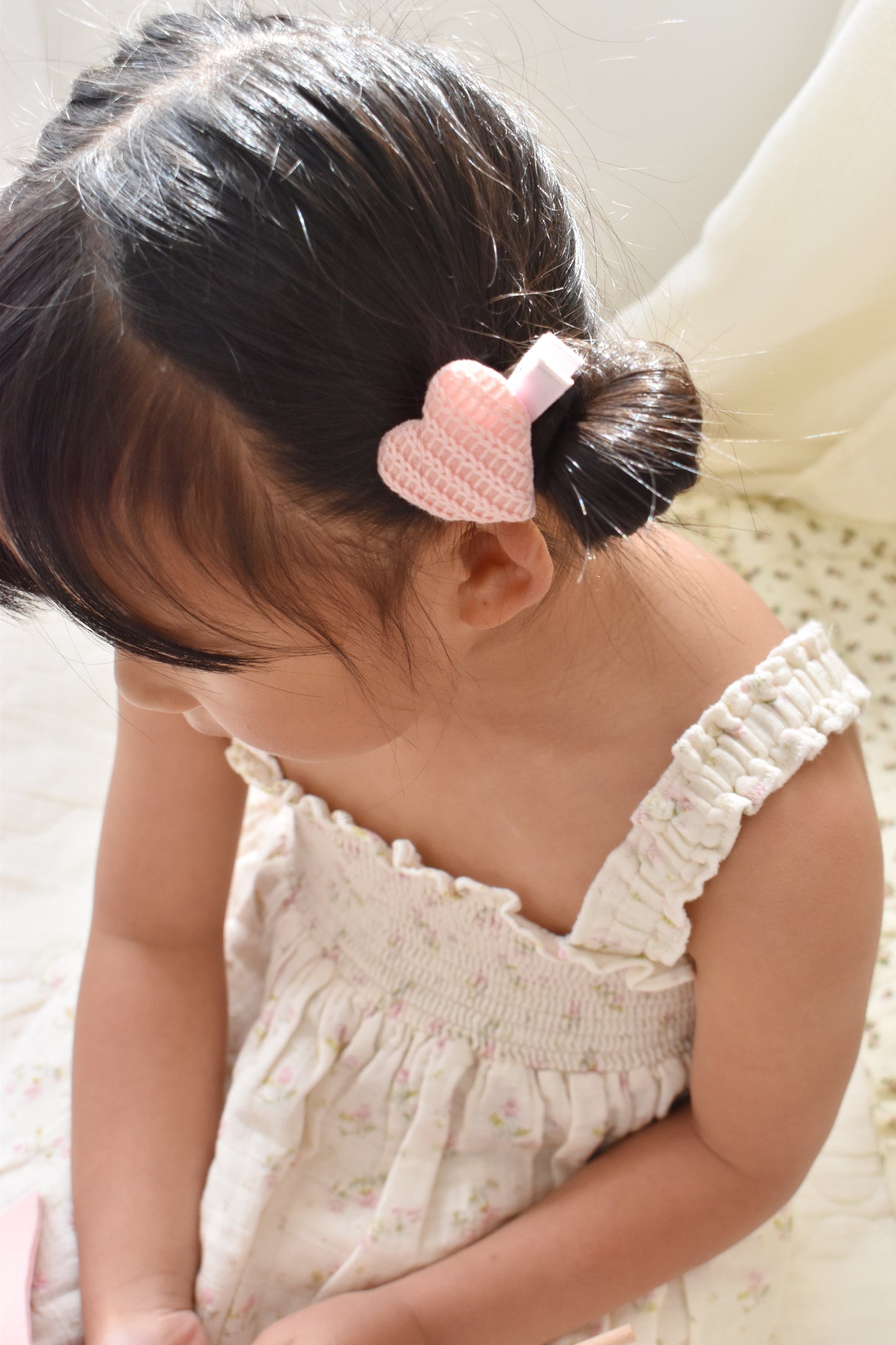 Pigtail Clips | Knitted Hearts (2pk)