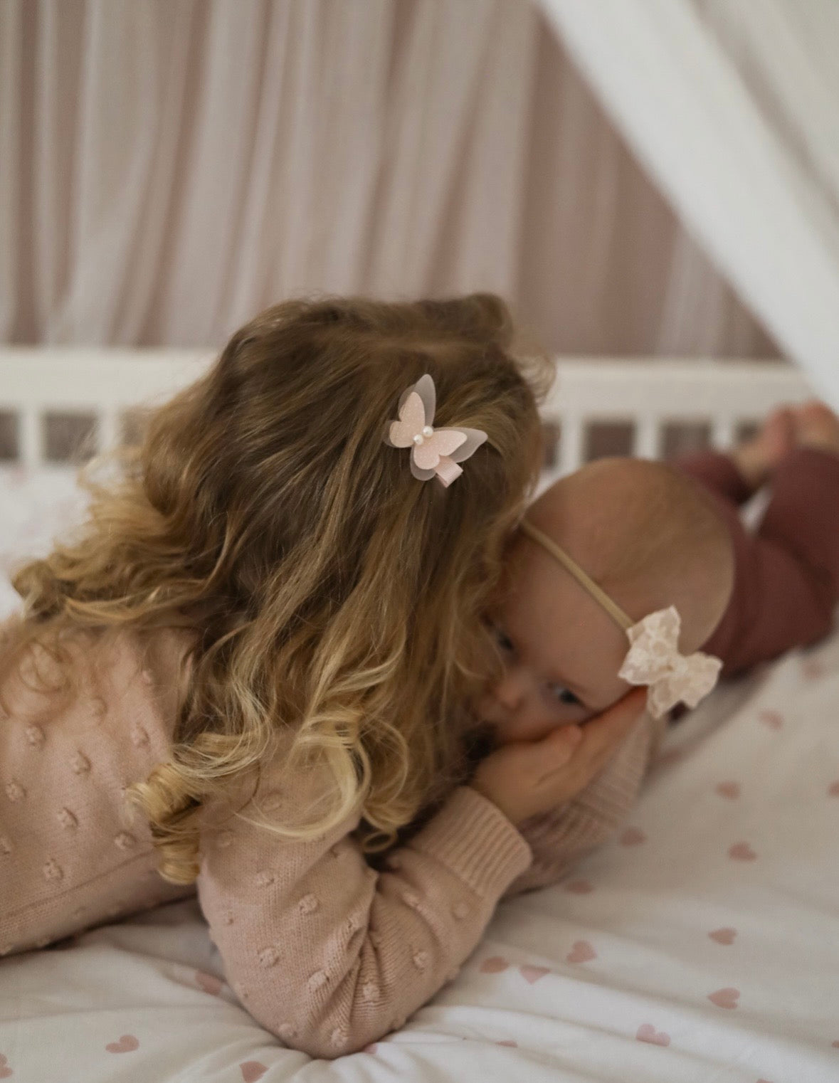 Pigtail Glimmer Butterfly Clips | Bloom Pink