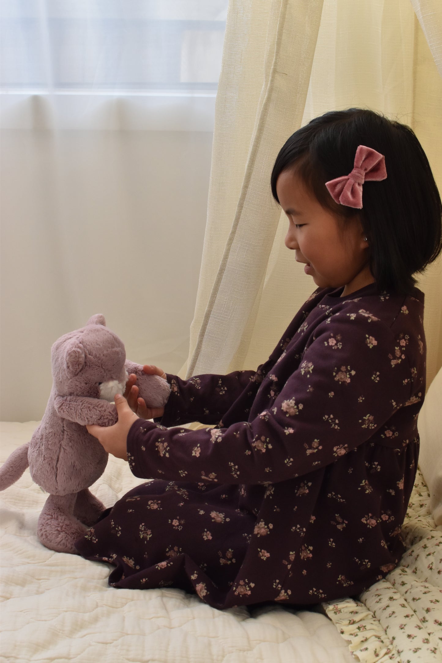 Classic Bow | Mulberry Velvet (Clip or Headband)