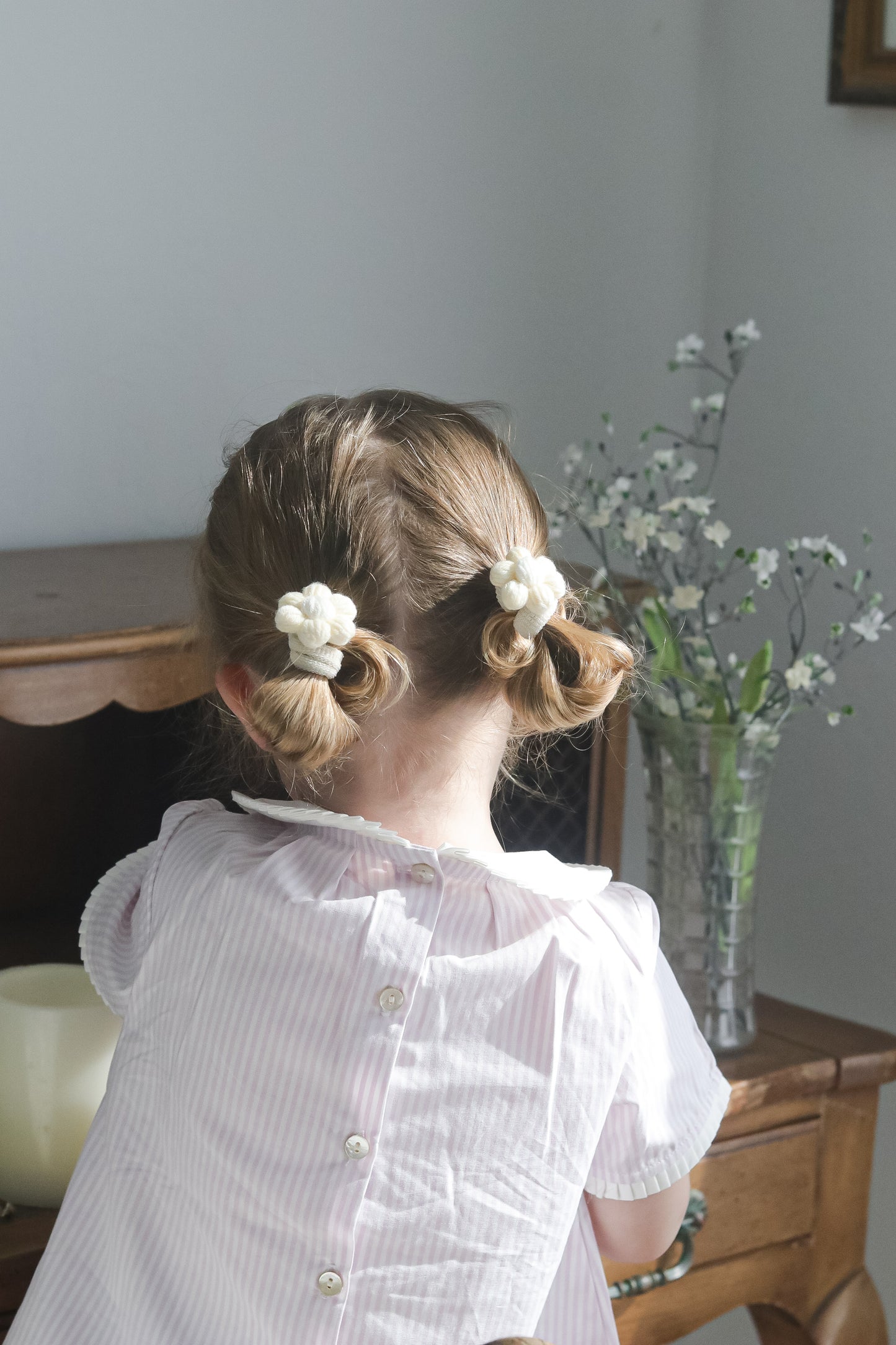 Daisy Crochet Bobbles | Cream (2pk)