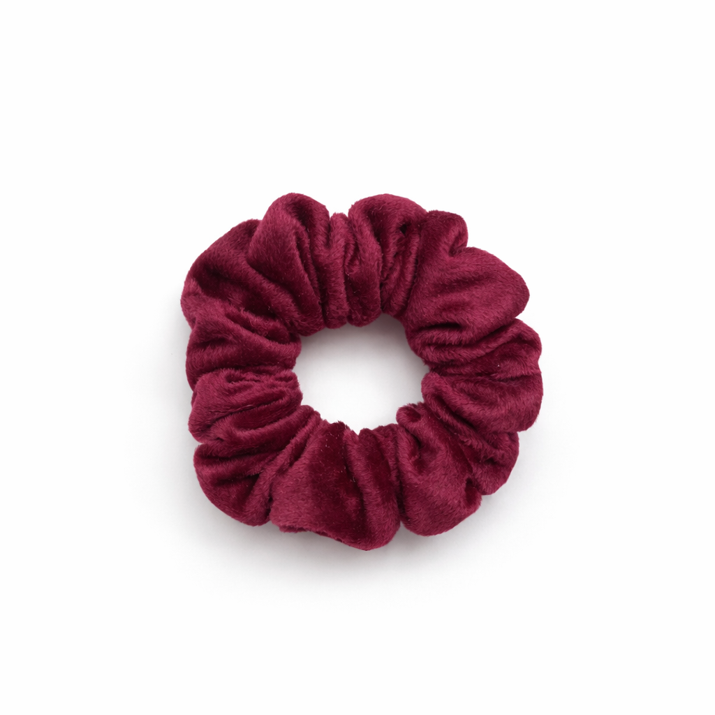 Mini Scrunchie | Deep Red Velvet