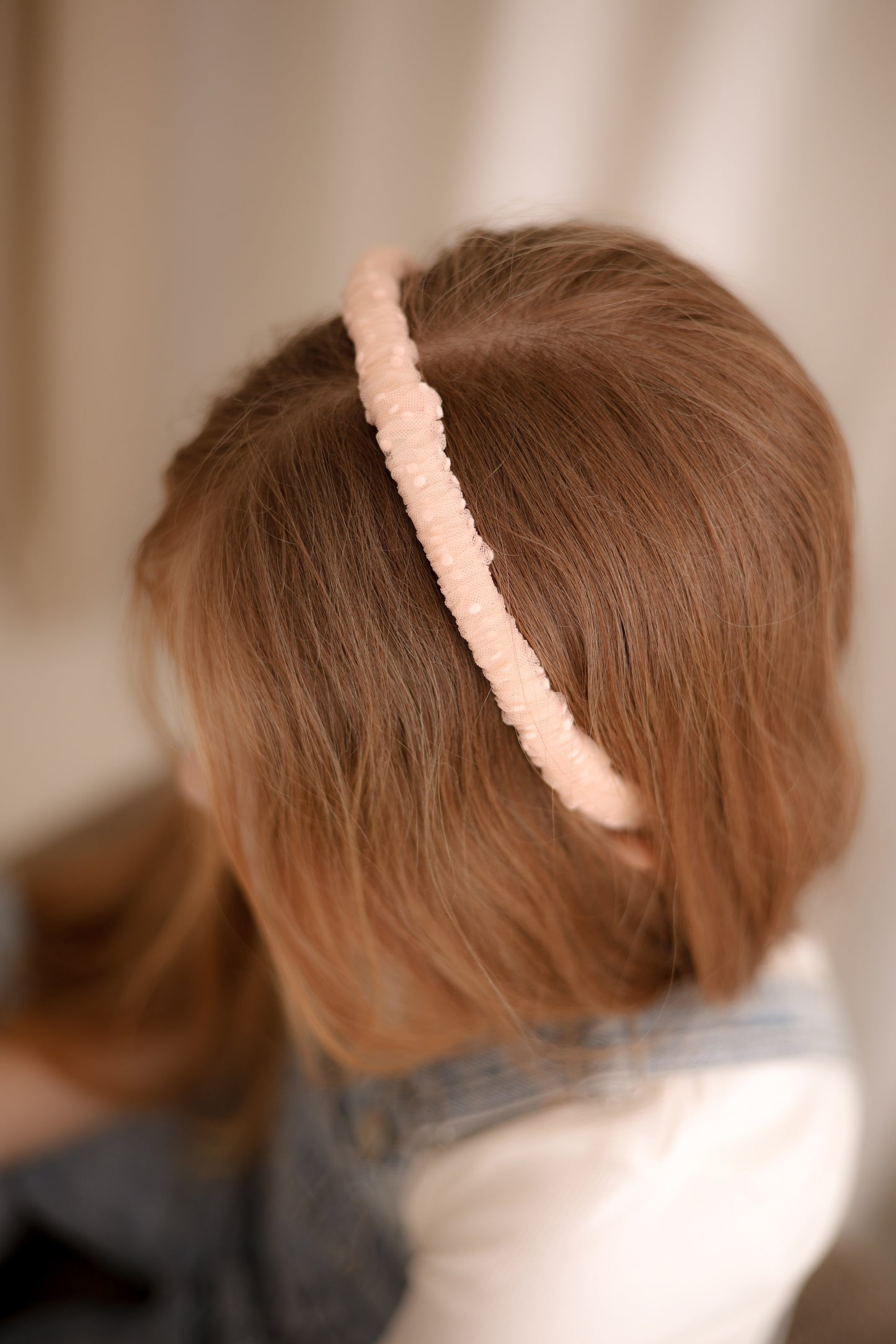 Alice Band | Peach Ruffle Tulle