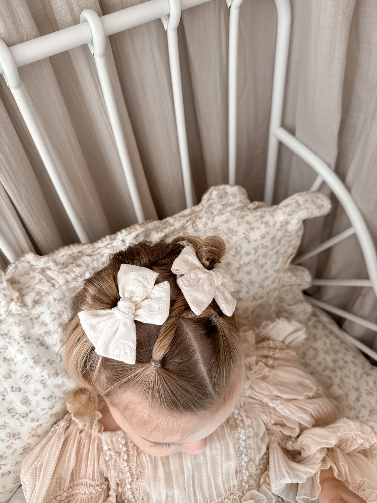 Pinwheel Pigtail Bows | Heritage Rose