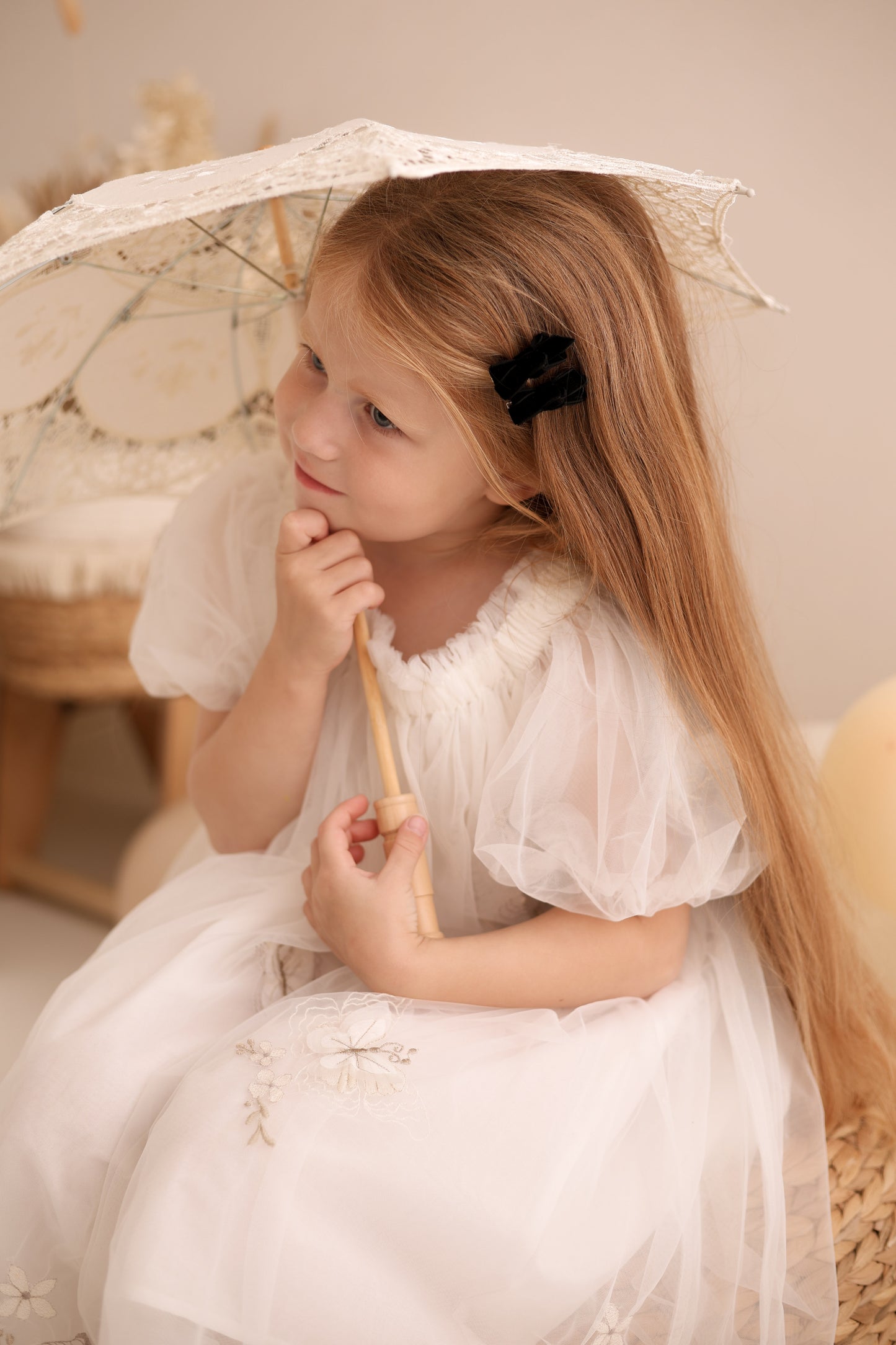 Mini Bow Clips | Black Velvet