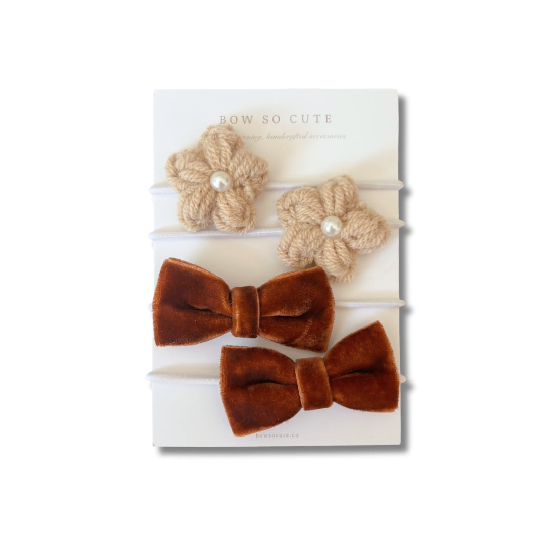 Hair Elastics Set | Maple Bloom (4pk)