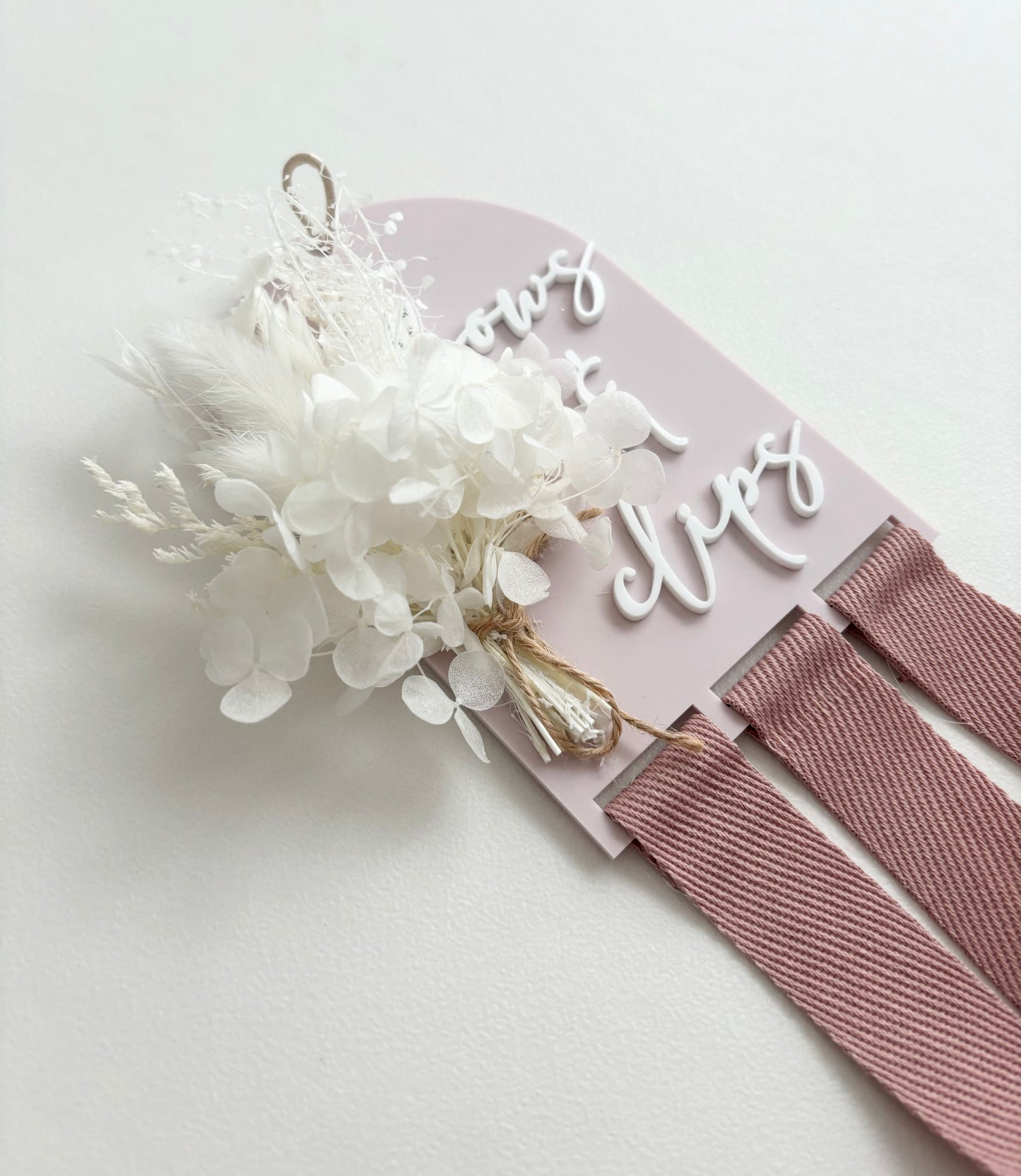 Dried Flower Bow Holder | Blush