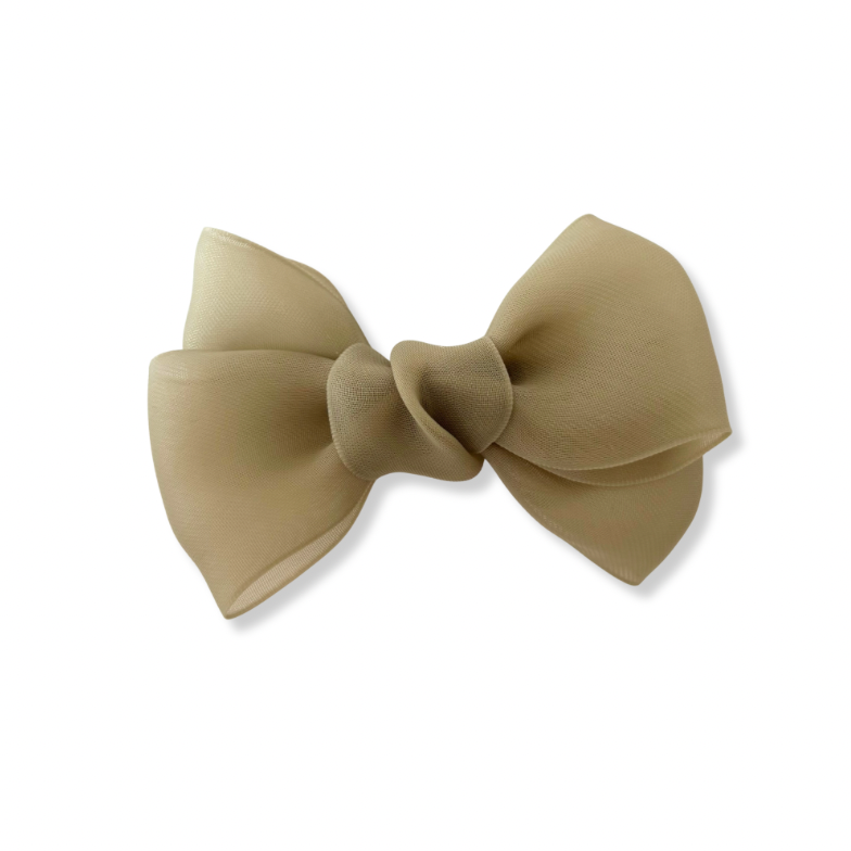 Bow | Marshmallow Chiffon - Dusky Olive