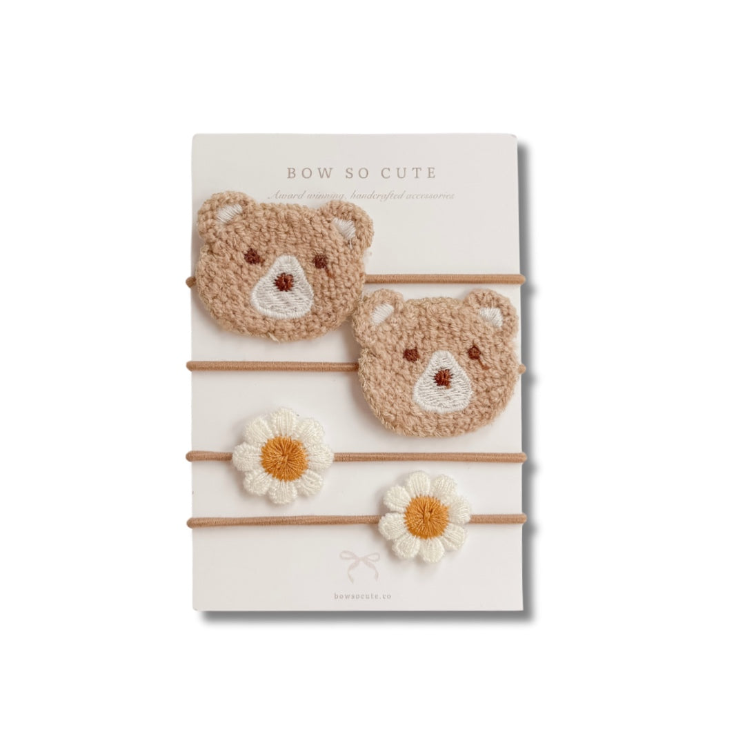 Hair Elastics Set | Honey Bears (4pk)