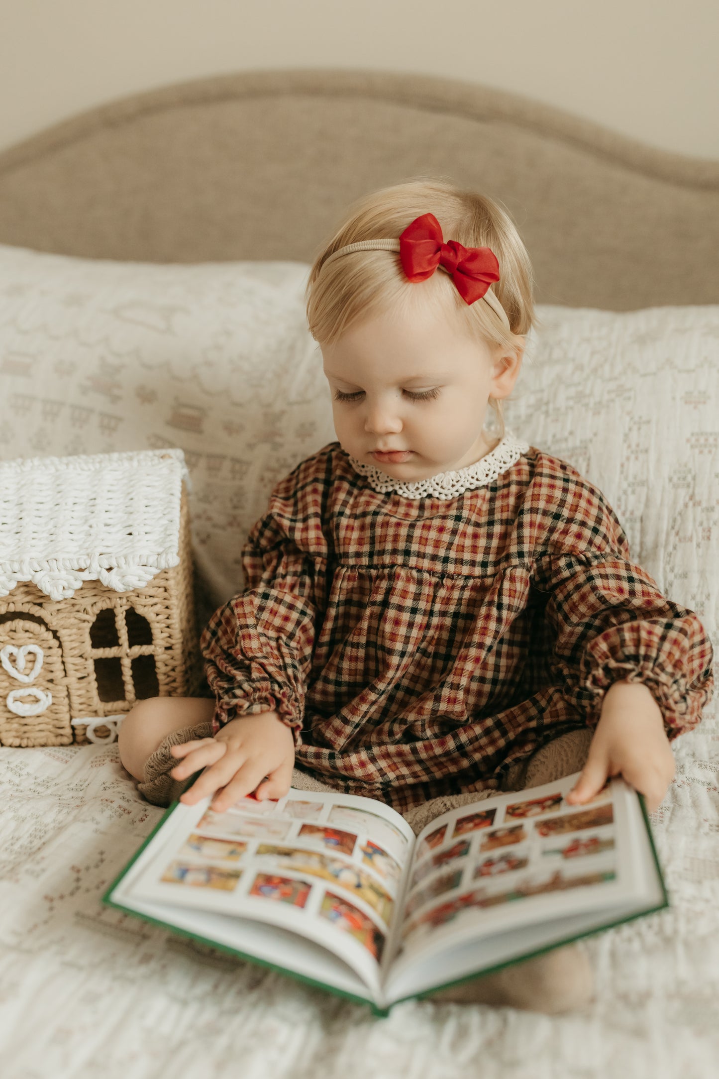 Petite Chiffon Bow | Deep Red (Clip or Headband)