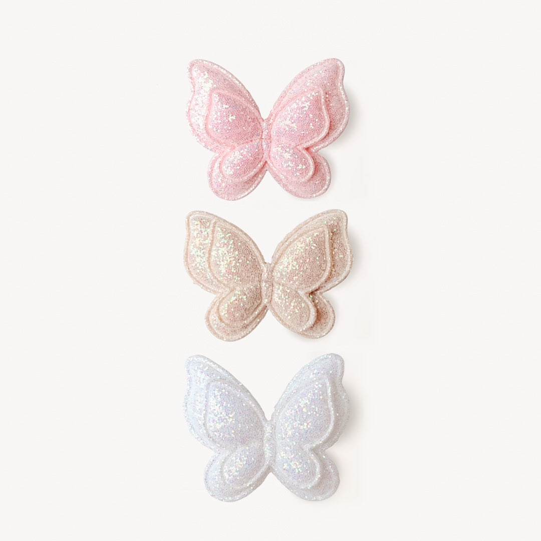Clip Set | Glitter Butterflies