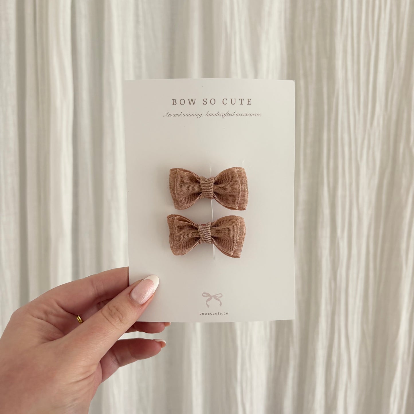 Petite Pigtail Bows | Cocoa