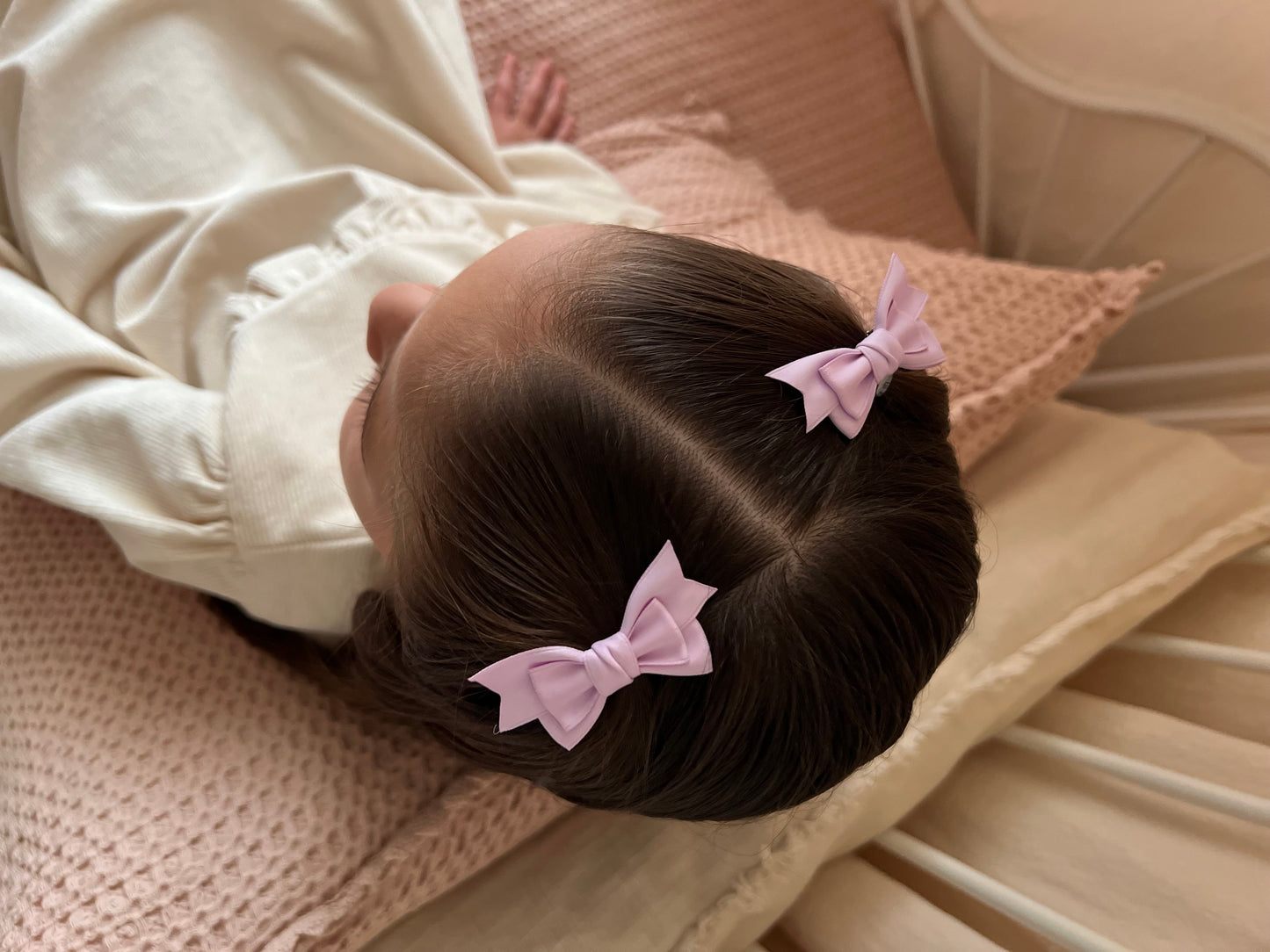 Little Bow Clips | Lilac Satin
