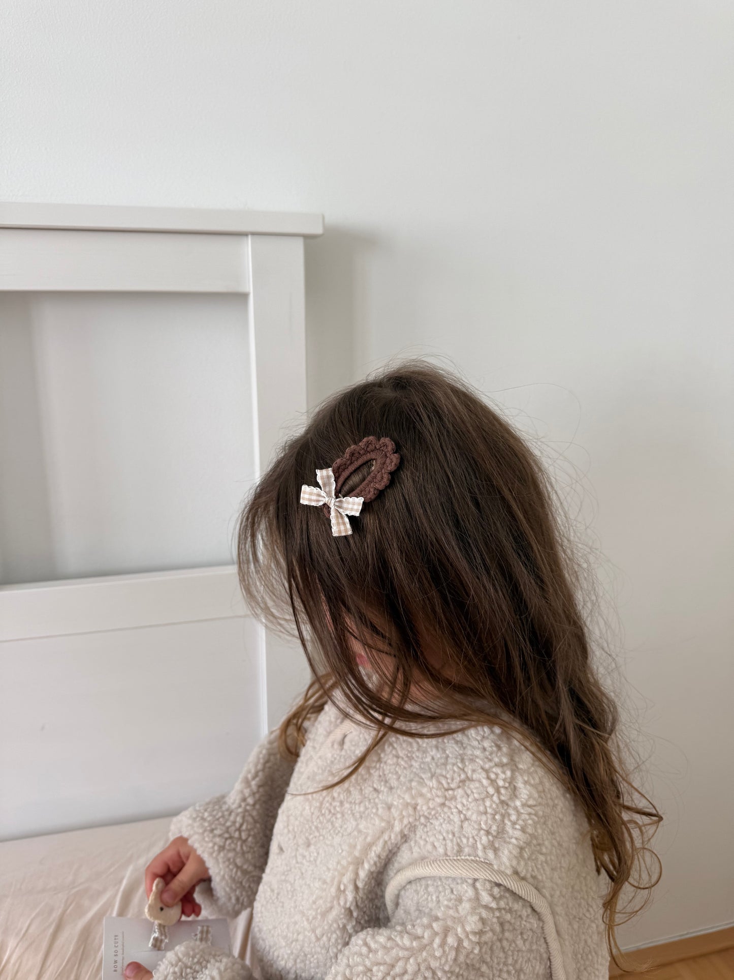 Scallop Crochet Clip | Chocolate Bow