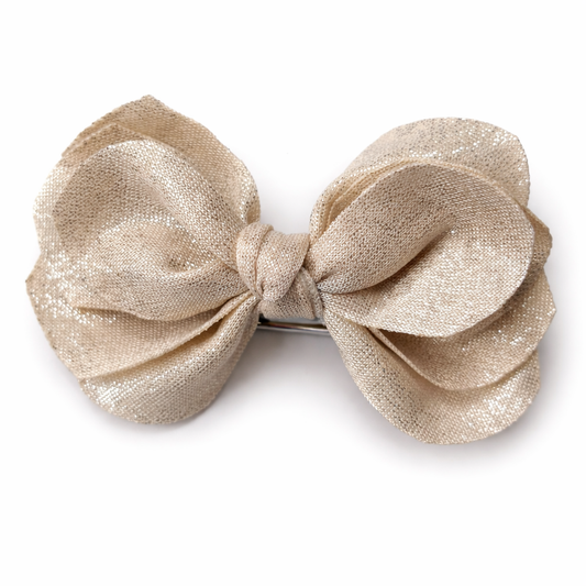 Flutter Bow | Soft Gold Shimmer