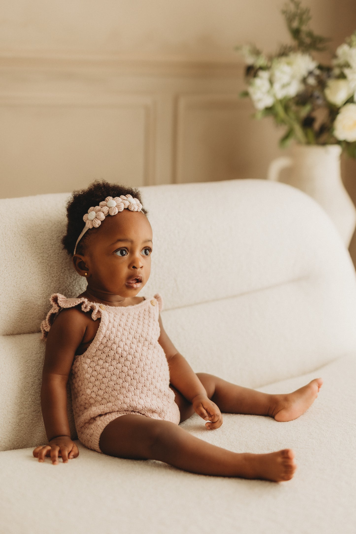 Dainty Headband | Dusty Pink Daisies