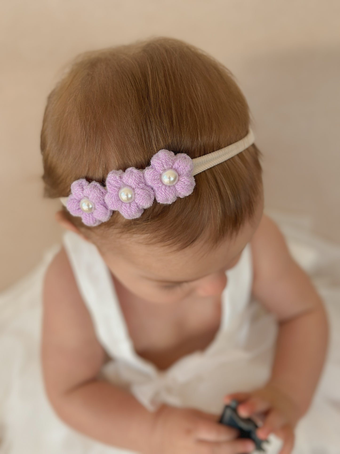 Dainty Headband | Lilac Pearly Flowers