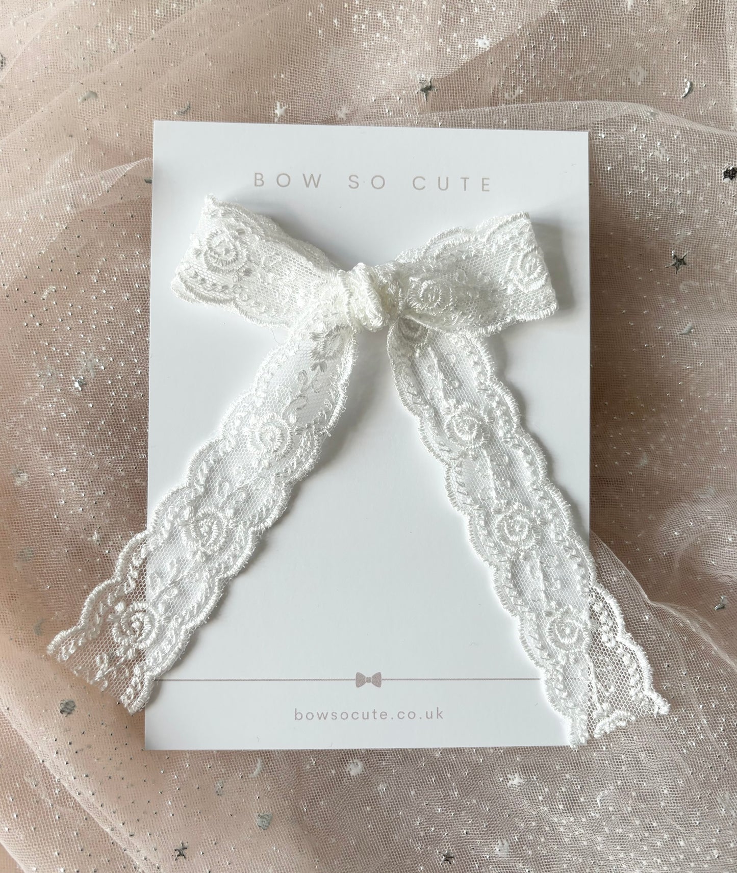 Midi Bow | Rose Lace