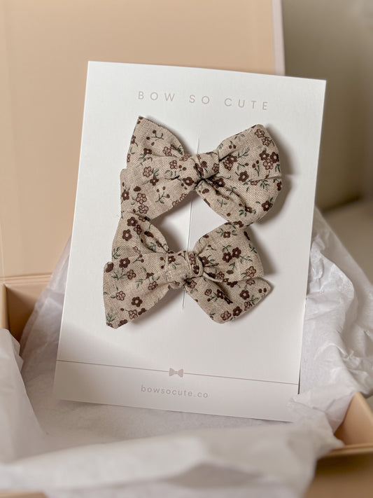 Classic Pigtail Bows | Hazel Floral