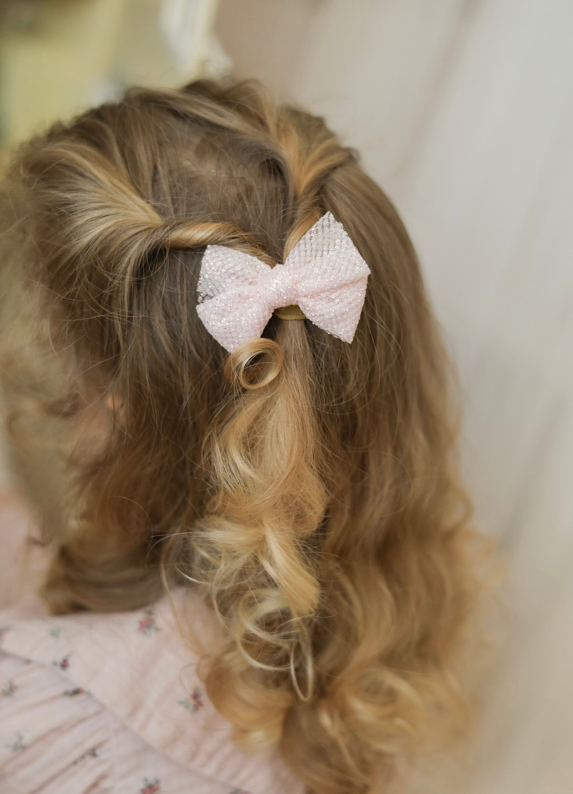 Bow | Petal Pink Glitter