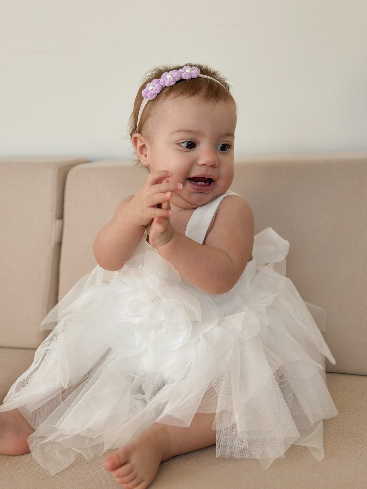 Dainty Headband | Lilac Pearly Flowers
