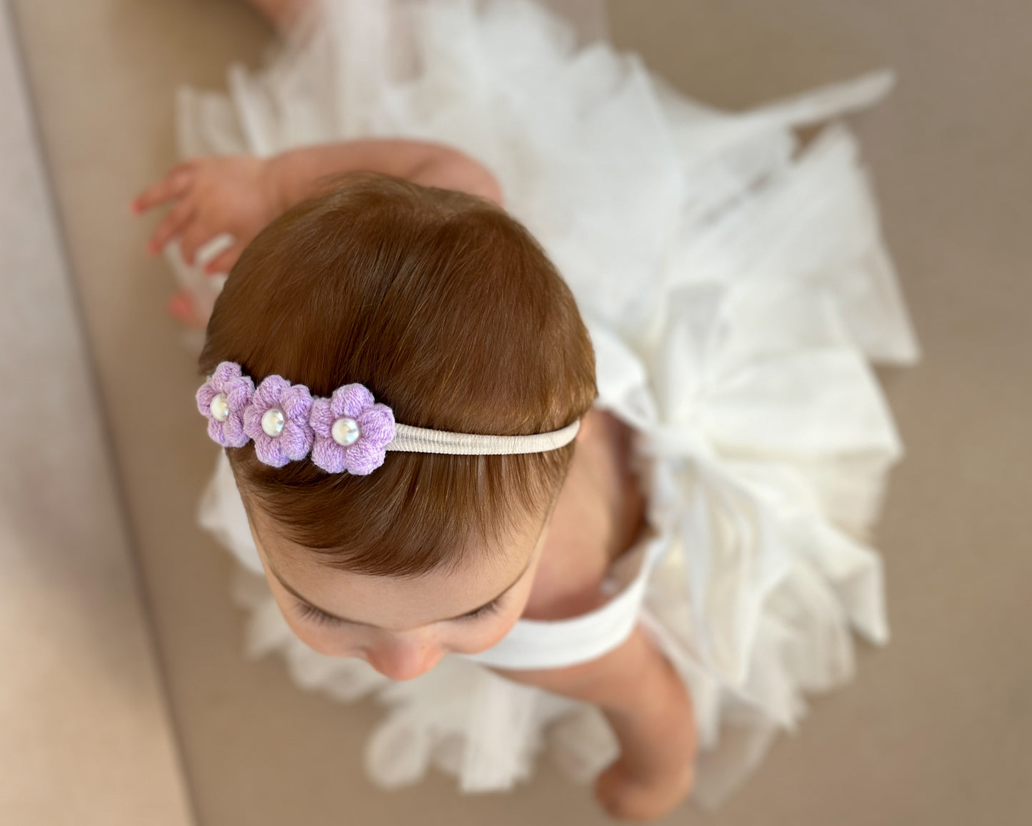 Dainty Headband | Lilac Pearly Flowers