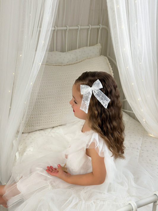 Midi Bow | Snowflake Lace