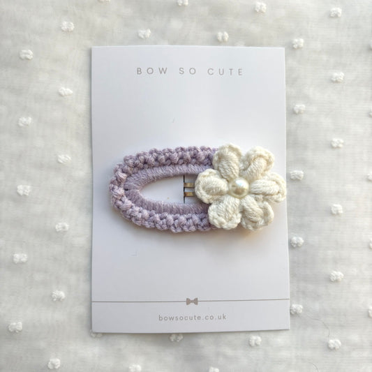 Daisy Pearl Clip | Lilac