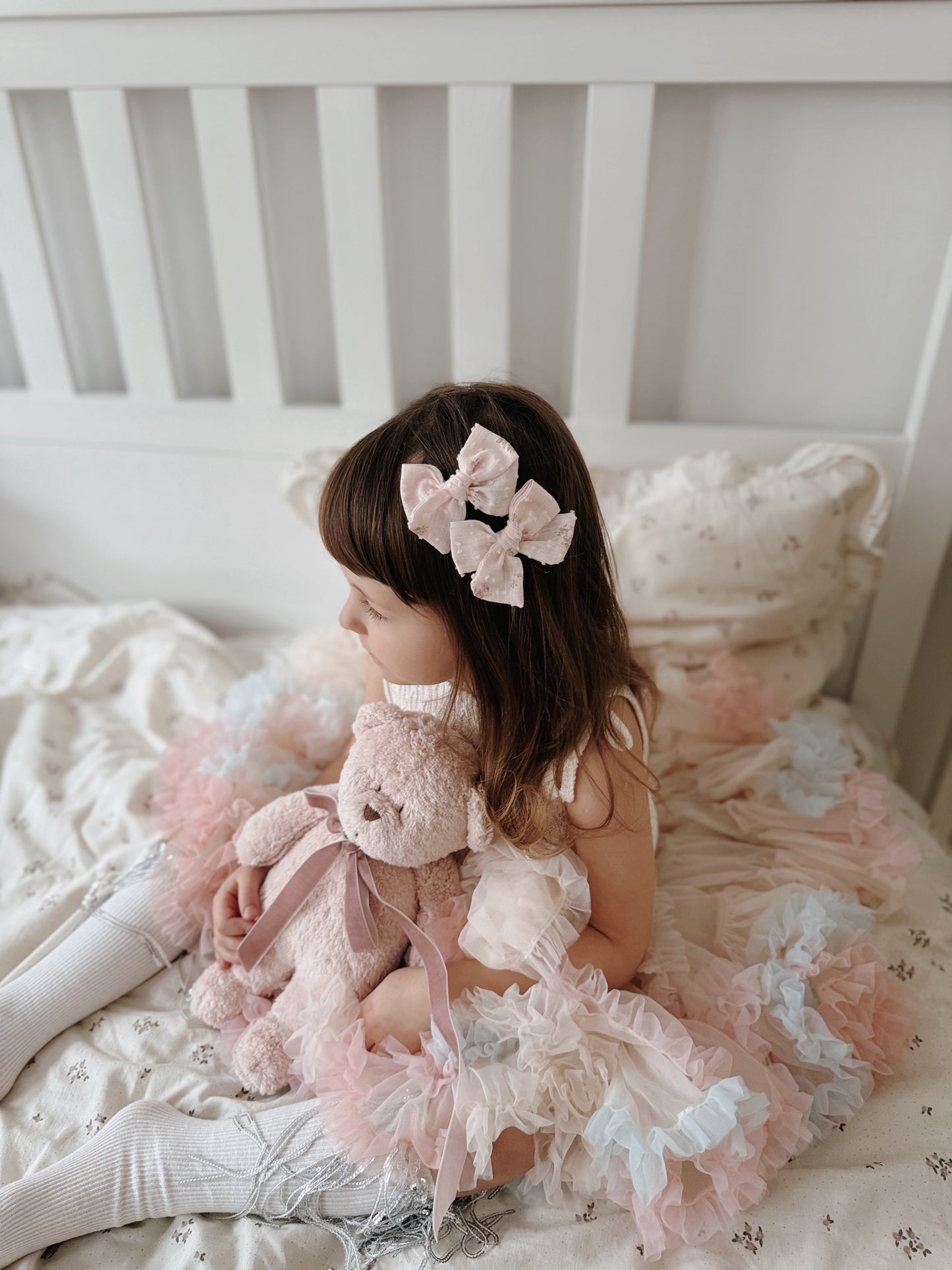 Petite Pinwheel Pigtail Bows | Mabel Floral