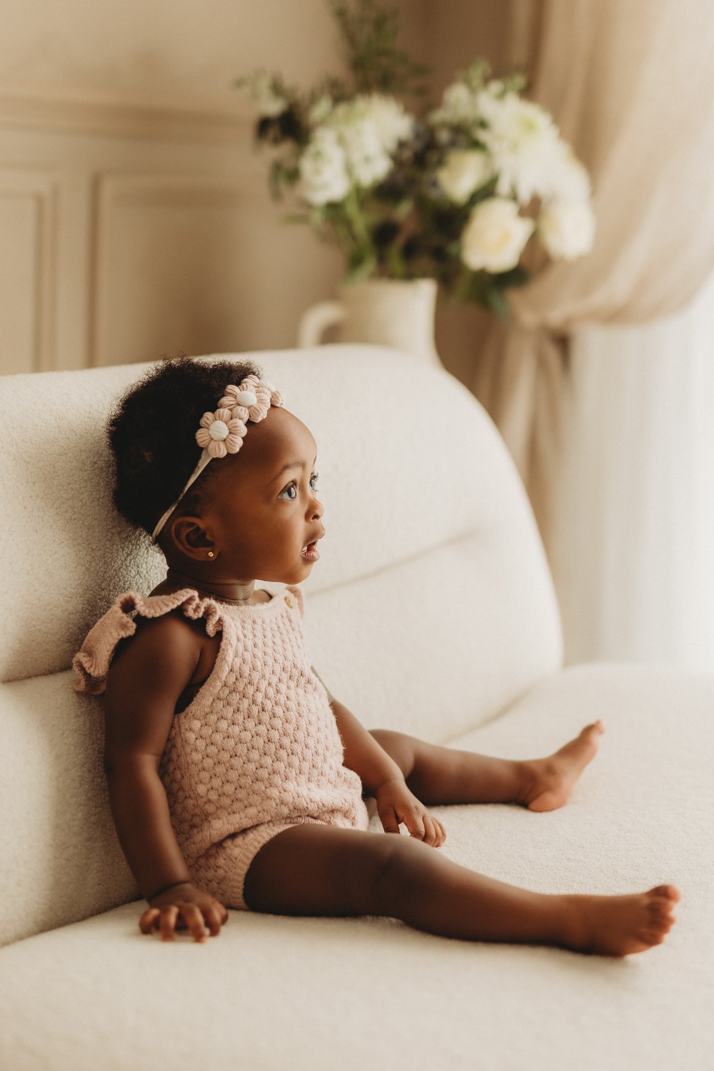 Dainty Headband | Dusty Pink Daisies