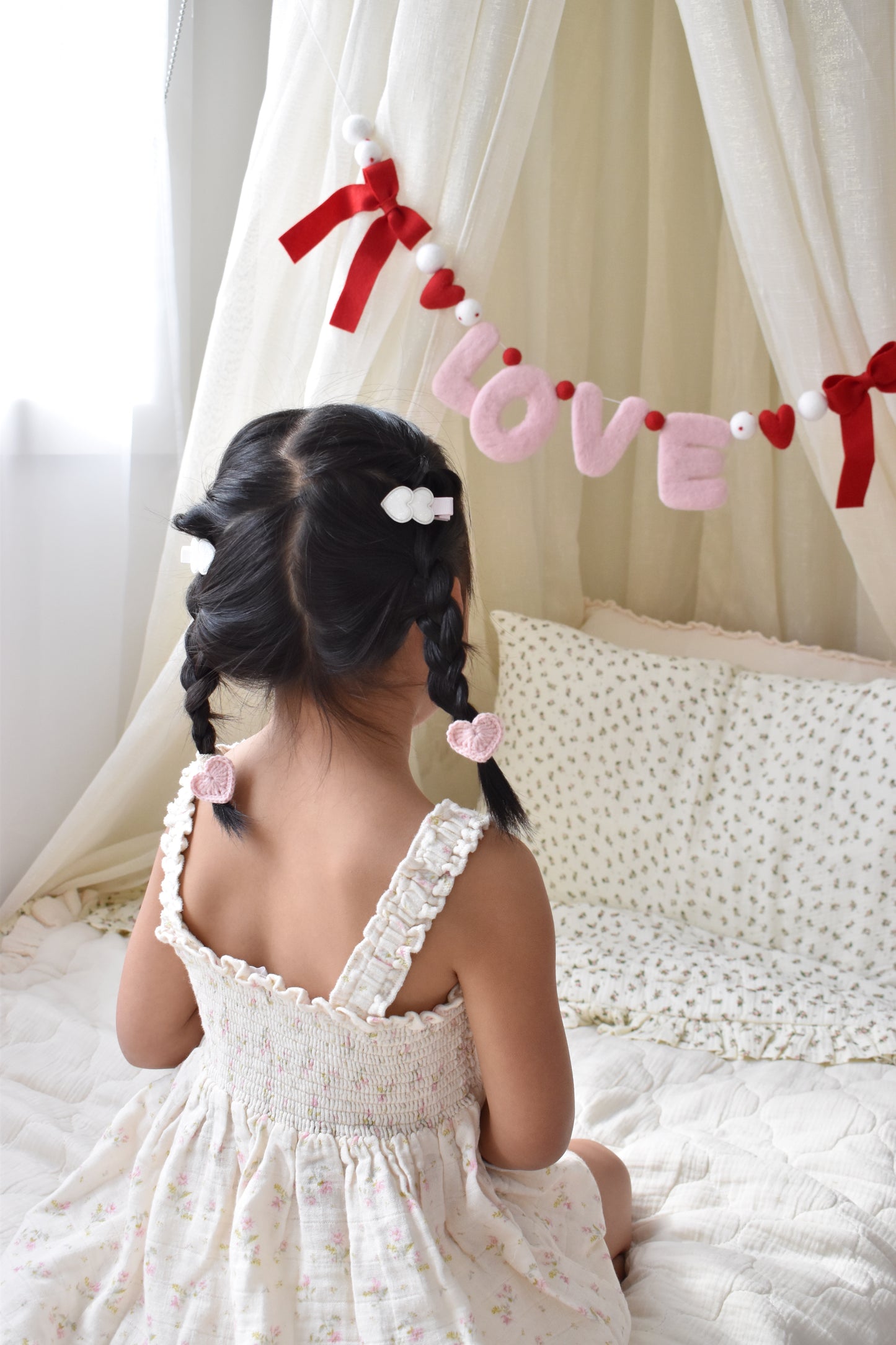 Crochet Bobbles | Pink Hearts (2pk)