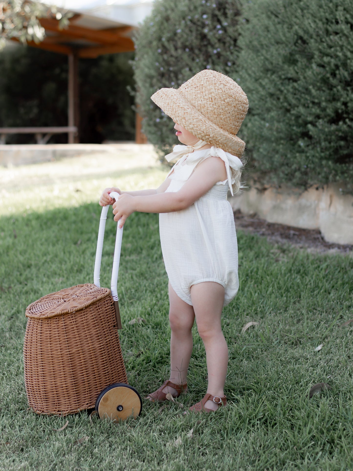 Tie Shoulder Romper | Powder White