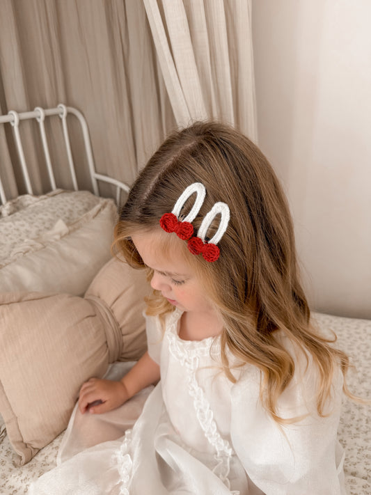 Clip Set | Festive Knit Bows
