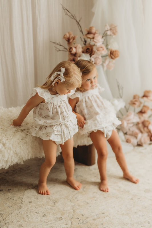 Frill Bloomers & Blouse Set | Wisteria