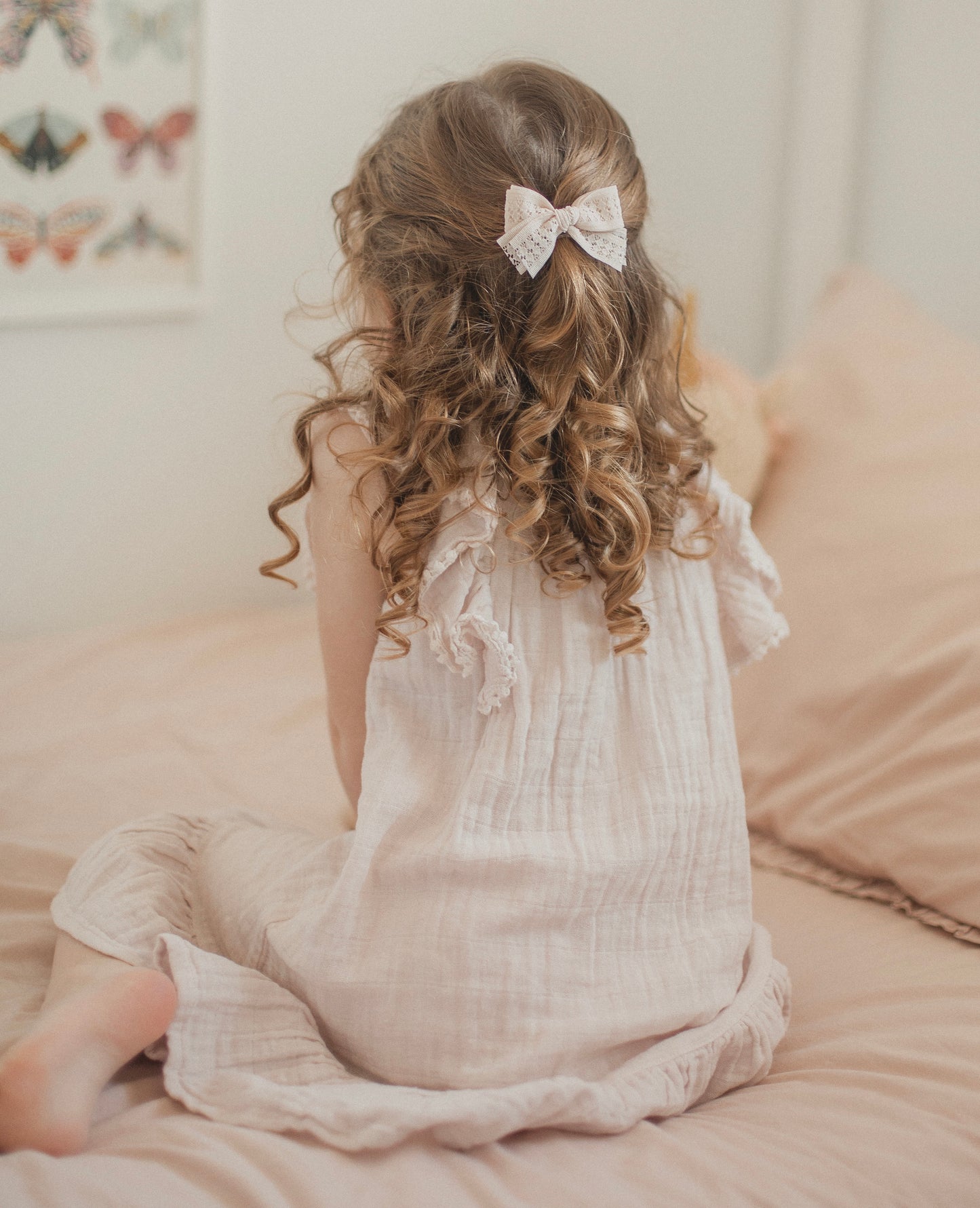 Lace Bow | Pink Sand