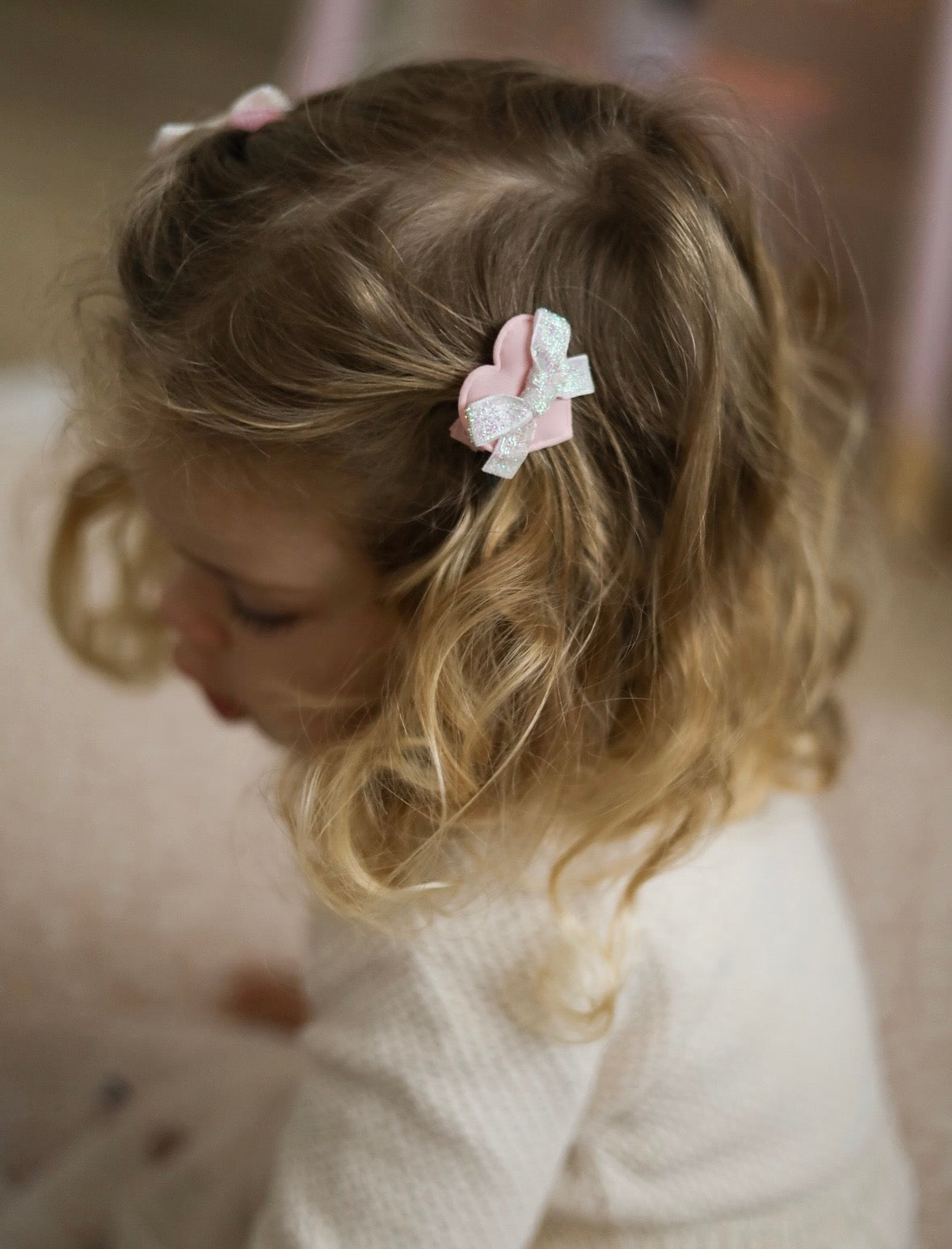 Pigtail Clip Set | Shimmering Hearts