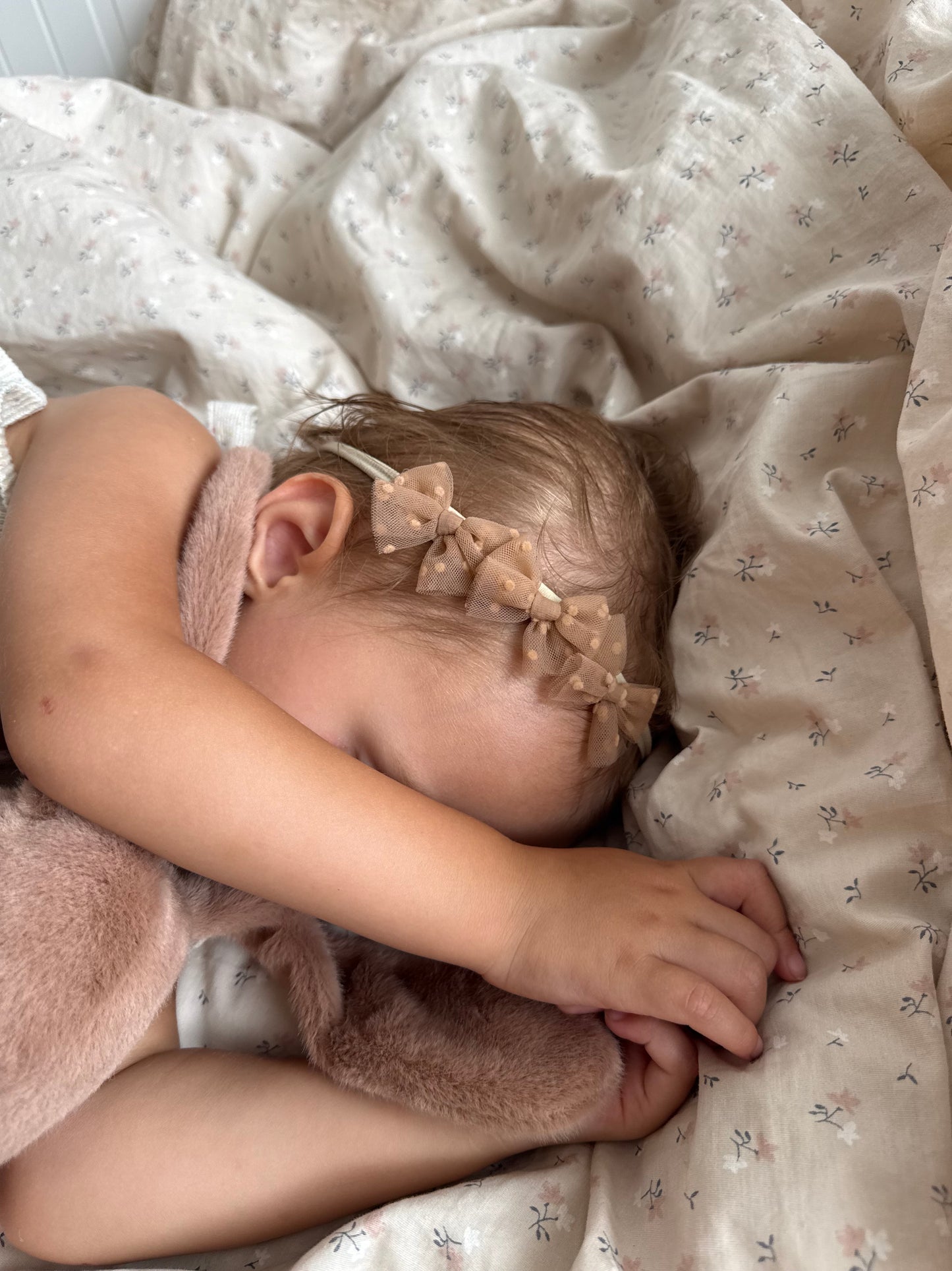 Dainty Headband | Cocoa Tulle Bows