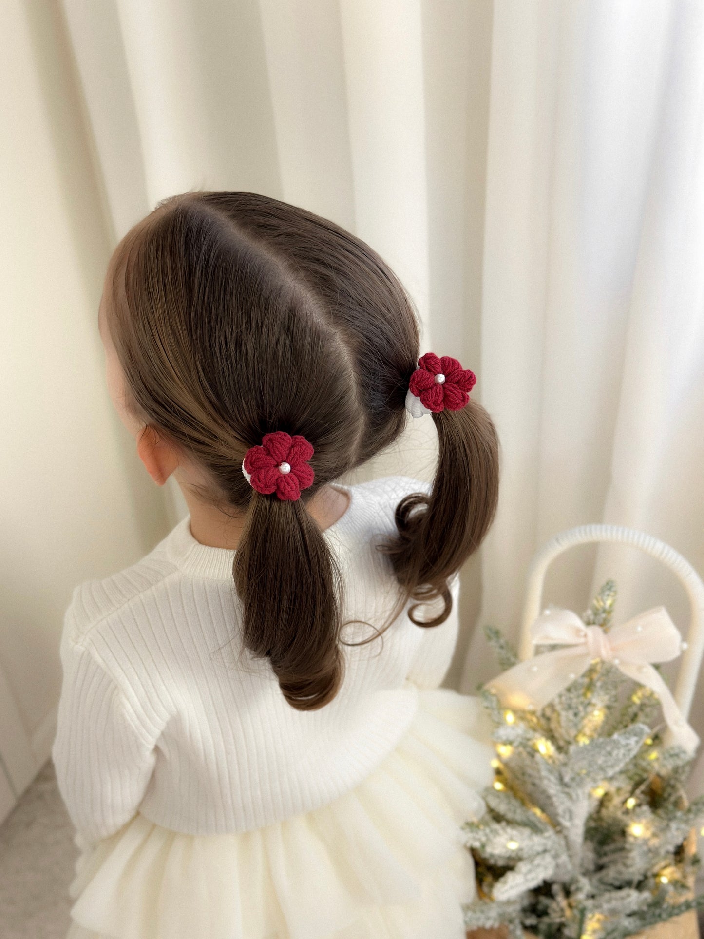 Camellia Crochet Bobbles | Crimson (2pk)