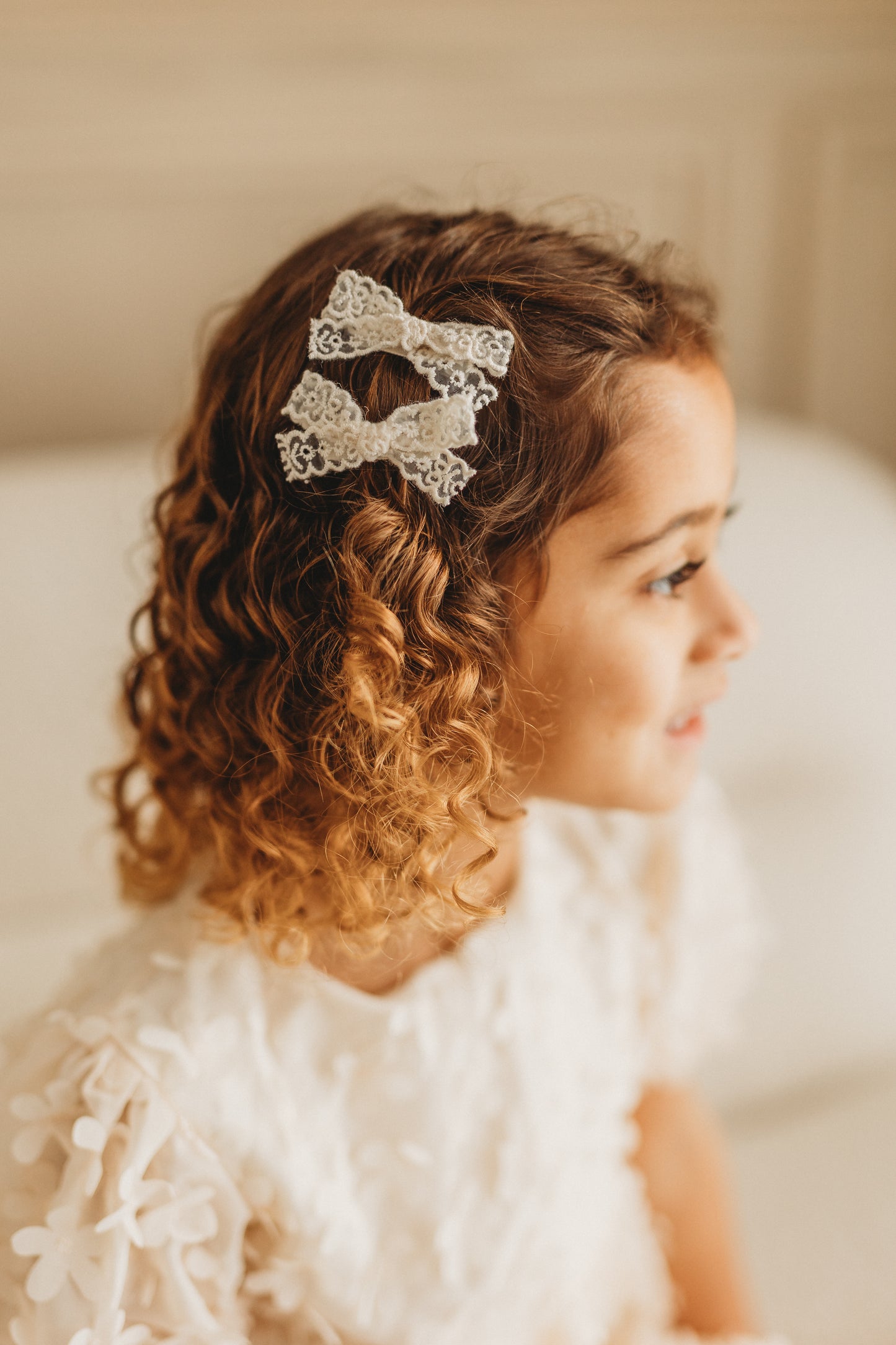 Mini Pigtails Bows | Dainty Lace