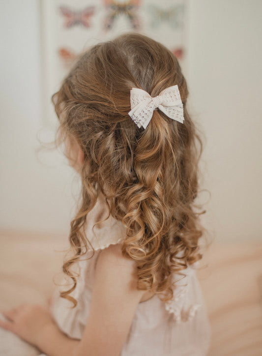 Lace Bow | Pink Sand