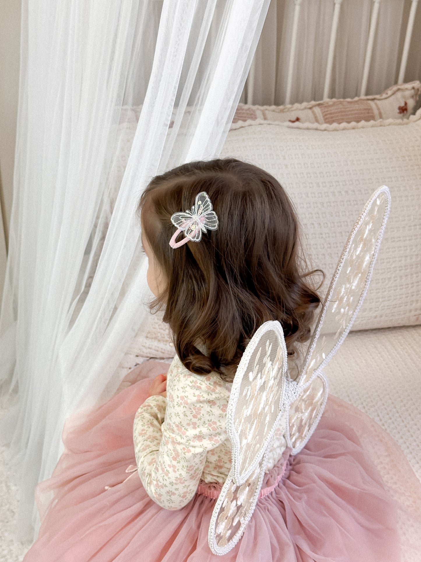 Clip | Blush Sequin Butterfly