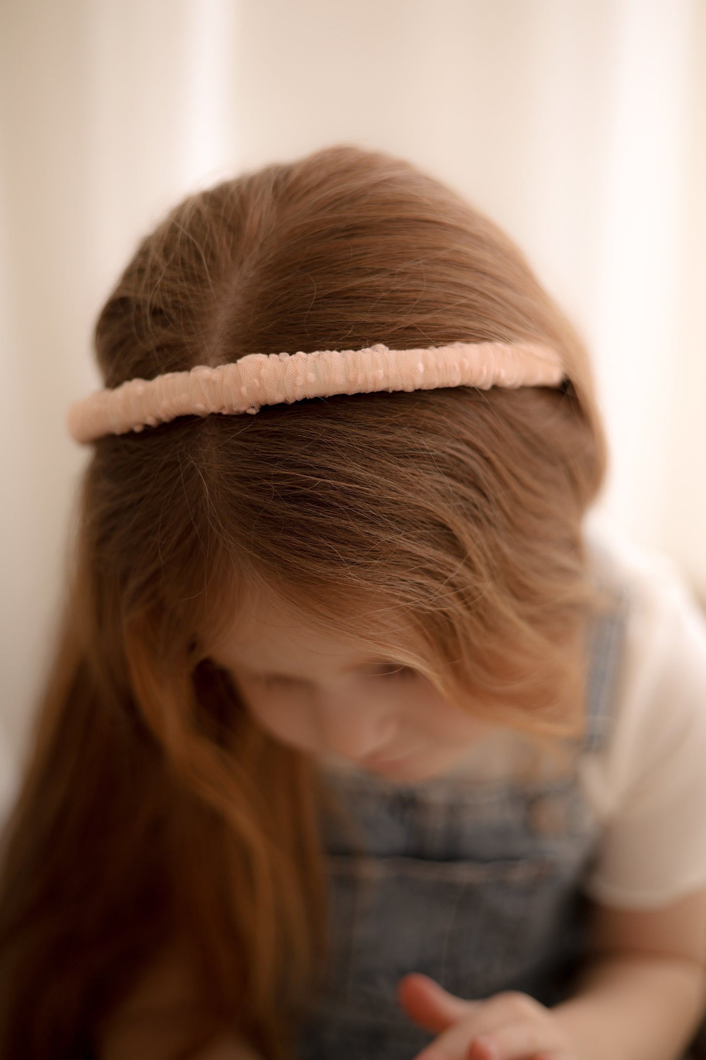 Alice Band | Peach Ruffle Tulle