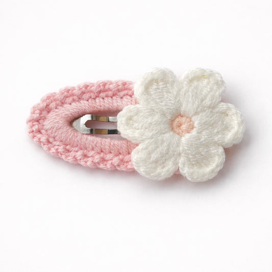 Daisy Crochet Clip | Rosey Pink