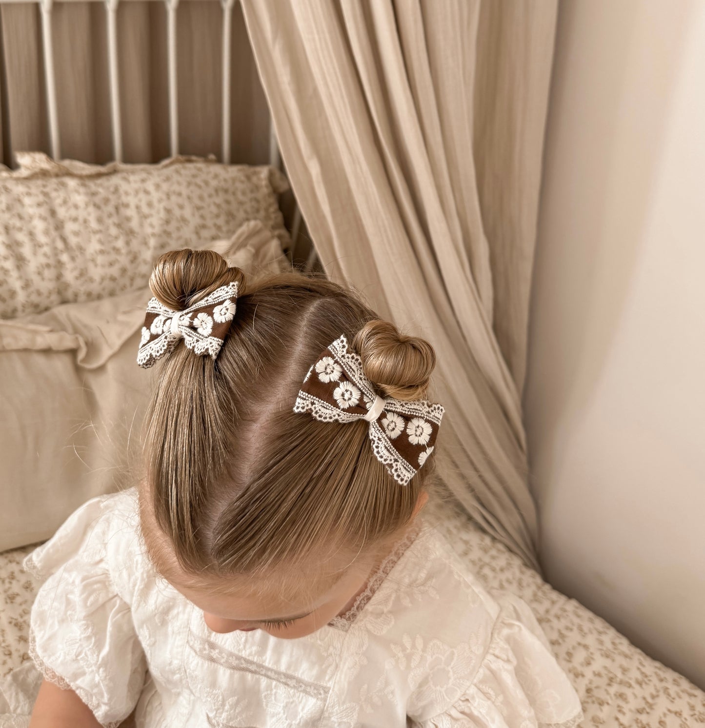 Pigtail Bows | Chestnut Lace