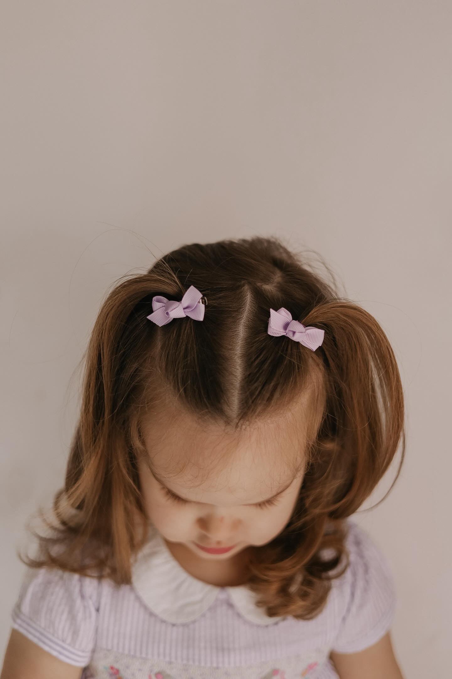 Mini Bow Clips | Lavender
