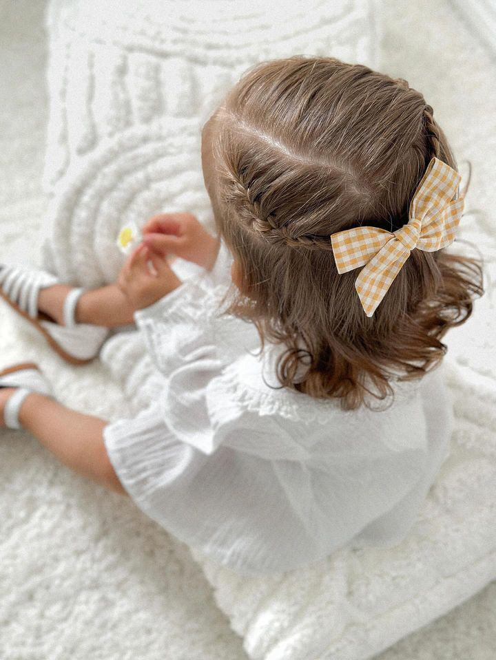 Schoolgirl Bow | Mustard Check