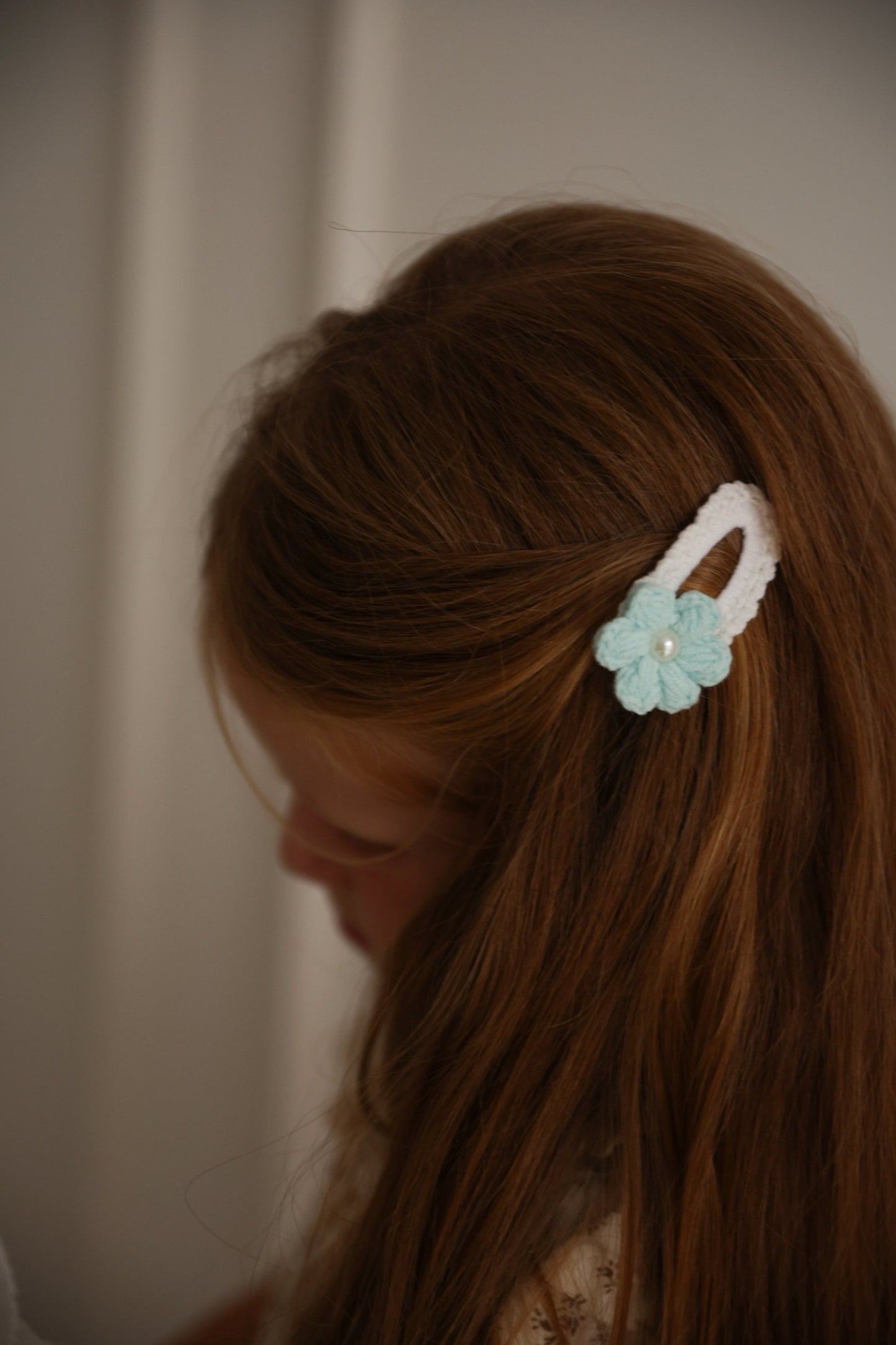 Daisy Pearl Clip | Aqua