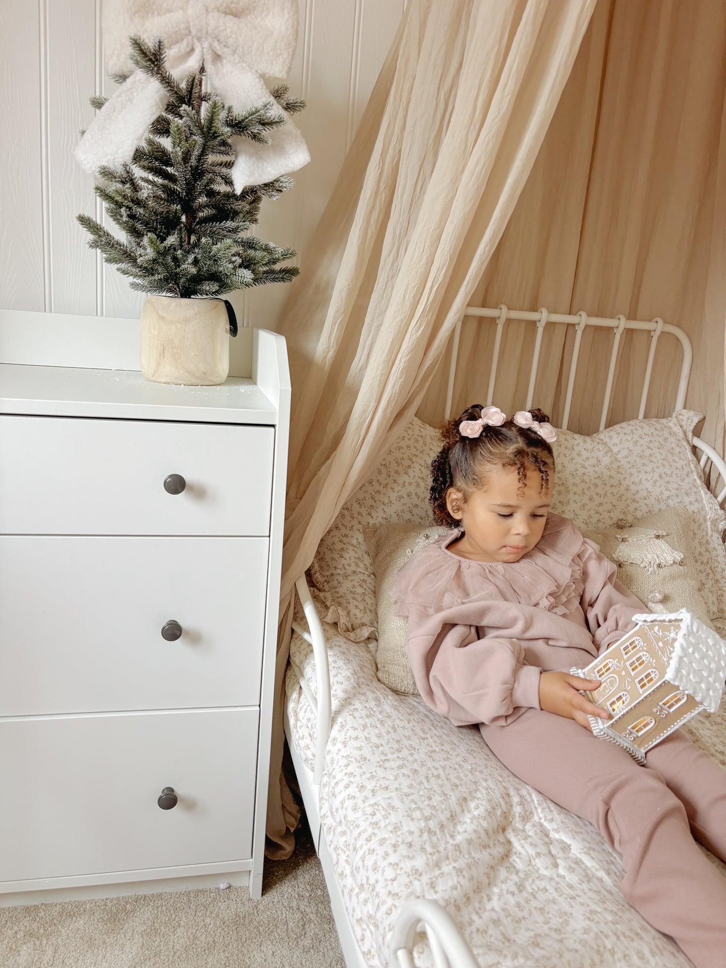 Flutter Pigtail Clips | Blush Shimmer