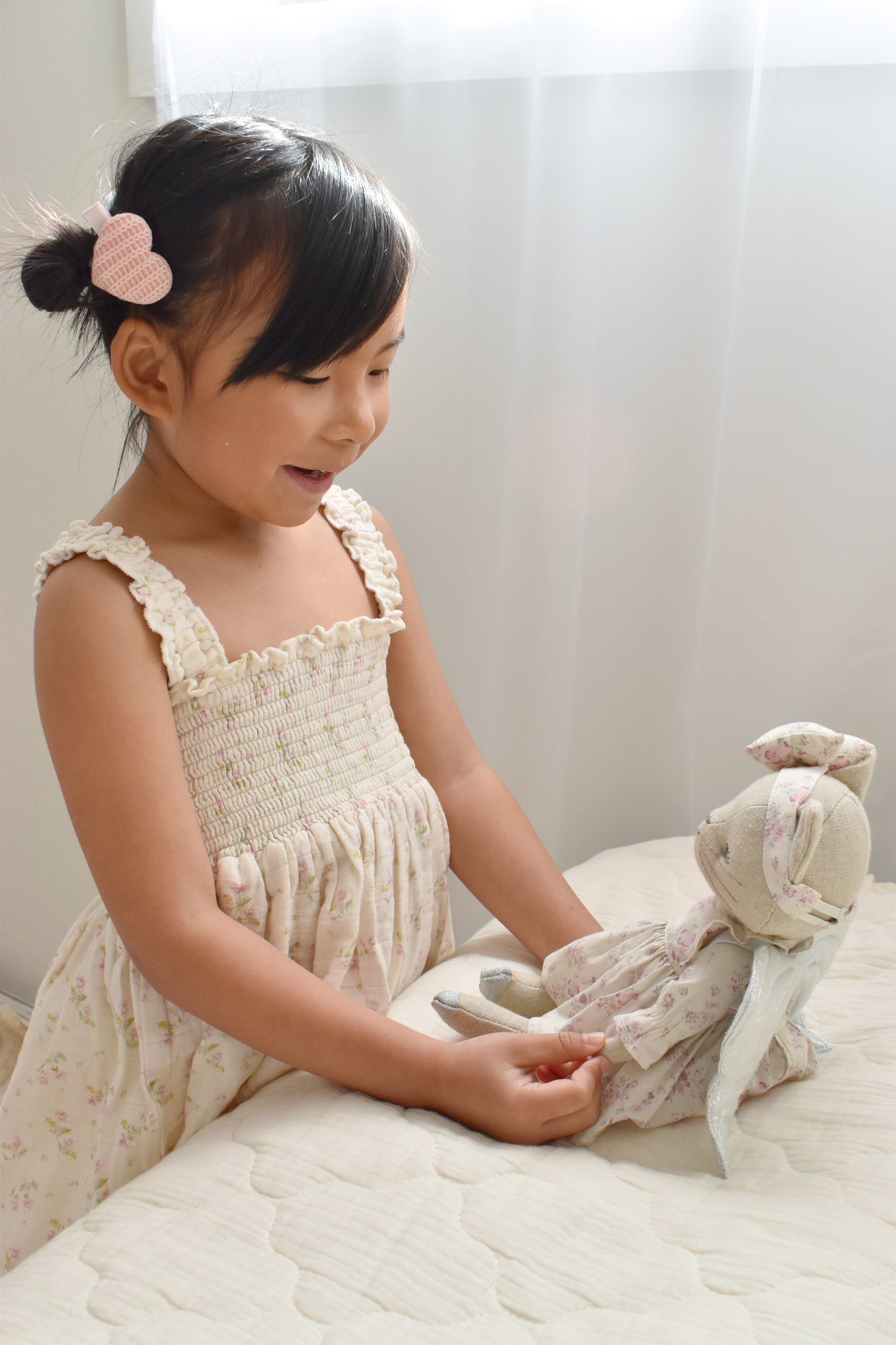 Pigtail Clips | Knitted Hearts (2pk)